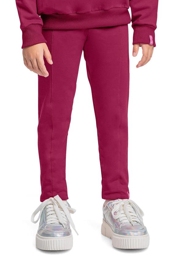 Calça Legging Básica Menina Rosa