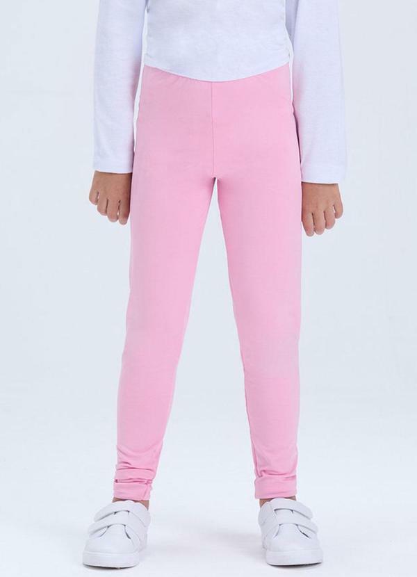 Calça Legging Infantil Térmica Avulsa Rosa