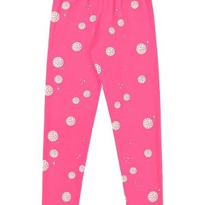 Calça Legging Infantil em Cotton Rosa