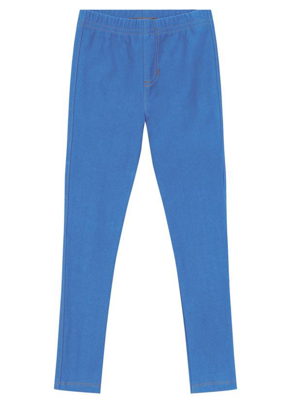 Calça Legging em Cotton Azul