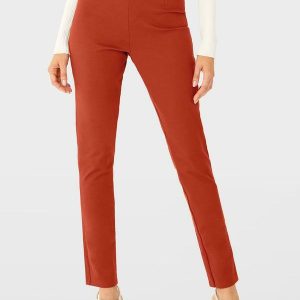 Calça Legging em Malha Marrom