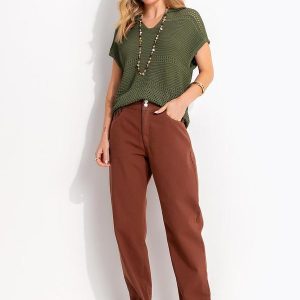 Calça Marrom em Sarja
