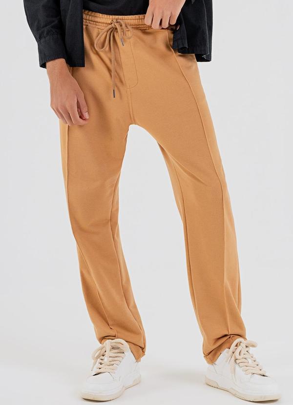 Calça Masculina em Moletom Marrom