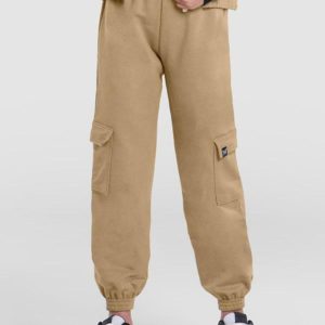 Calça Menina em Moletom Marrom