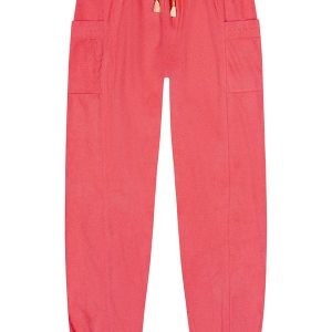 Calça Menina em Suede Rosa