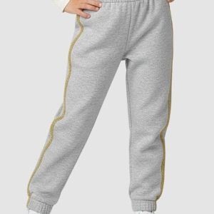 Calça Moletom Lurex Cinza