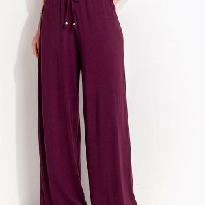 Calça Roxa em Malha de Viscose