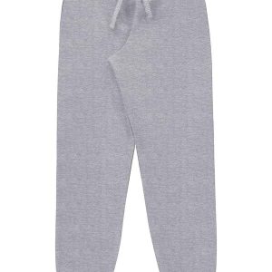Calça Unissex Moletom Liso com Punho Cinza