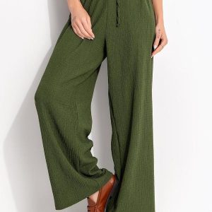 Calça Verde em Malha Texturizada