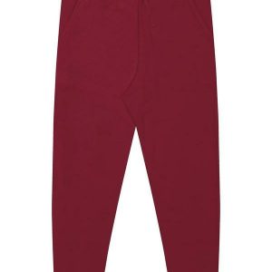 Calça com Bolso em Moletom Felpado Vermelho