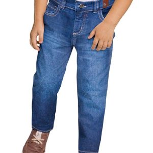 Calça com Suspensório Infantil Menino Jeans