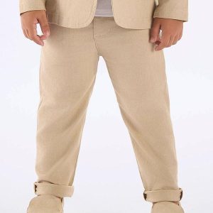 Calça em Linho para Menino Bege