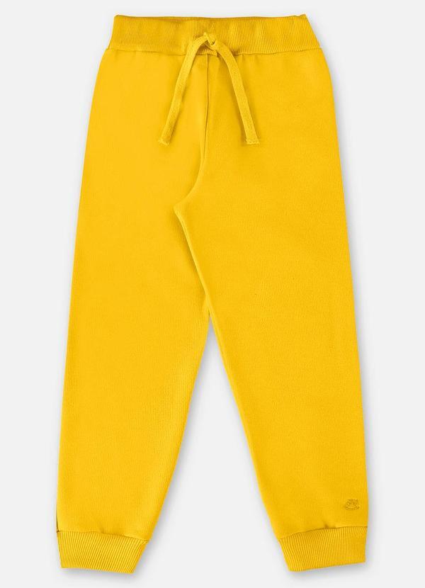 Calça em Moletom Infantil Menino Amarelo