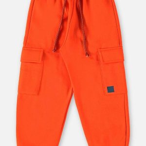 Calça em Moletom Infantil Menino Laranja