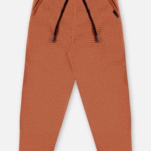Calça em Moletom Infantil Menino Marrom