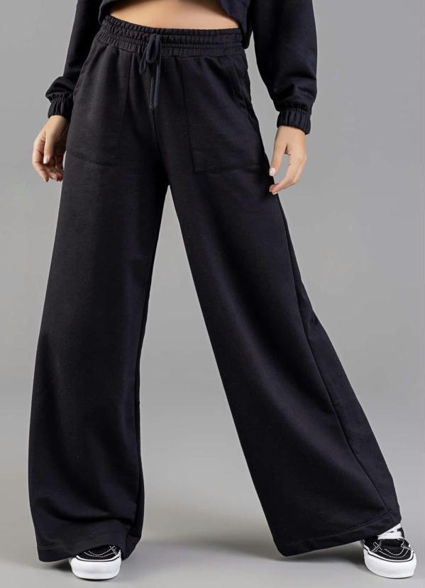Calça em Moletom Preto
