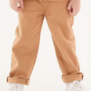 Calça em Sarja Infantil para Menino Marrom