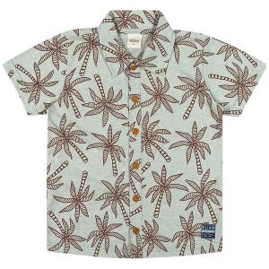 Camisa Infantil Estampada Coqueiros Elian Verde