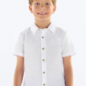 Camisa Infantil Masculina Cotton Branco