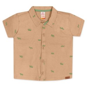 Camisa Manga Curta Infantil Nude