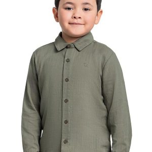 Camisa Manga Longa Menino Verde