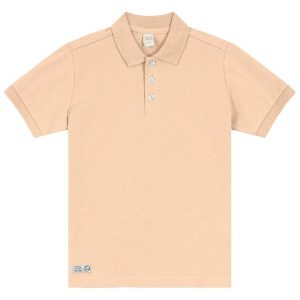 Camisa Polo Infantil Masculina Bege