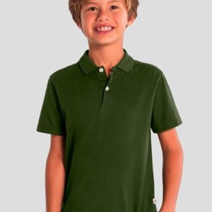 Camisa Polo Infantil Menino em Meia Malha Azul