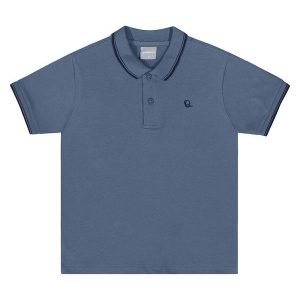 Camisa Polo Infantil para Menino Azul