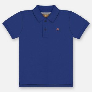 Camisa Polo Piquet Infantil Azul