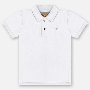 Camisa Polo Piquet Infantil Branco