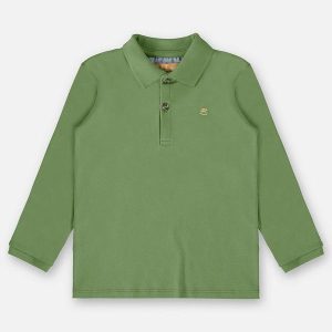 Camisa Polo em Suedine Infantil Verde