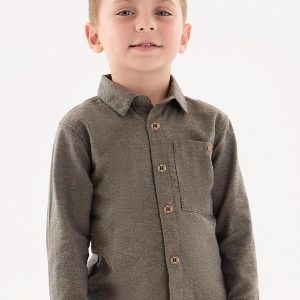 Camisa Social Infantil Menino Verde