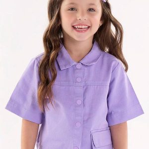 Camisa em Sarja Roxo