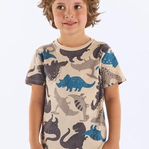 Camiseta Algodão Infantil Bege