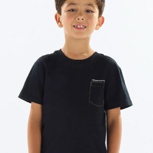 Camiseta Infantil Meia Malha Preto