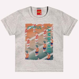 Camiseta Infantil Menino Pebolim Cinza