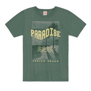 Camiseta Infantil Menino de Surf Verde