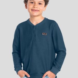 Camiseta Infantil Menino em Malha Azul