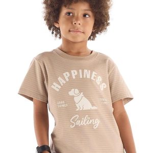 Camiseta Infantil com Estampa 3d Marrom
