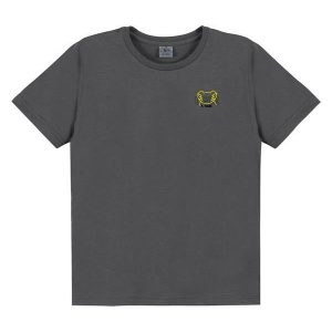 Camiseta Manga Curta Infantil Cinza
