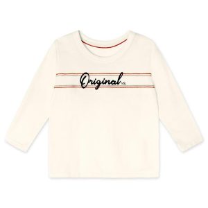 Camiseta Manga Longa Infantil Bege