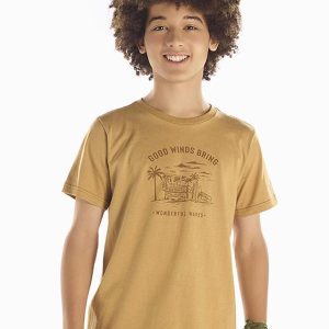 Camiseta Meia Malha Marrom
