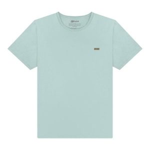 Camiseta Plus Size em Meia Malha de Algodão Azul