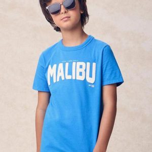 Camiseta com Estampa Malibu Azul
