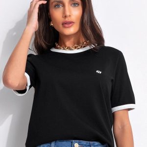 Camiseta em Malha Preto