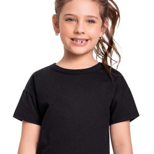 Camiseta em Meia Malha Preto
