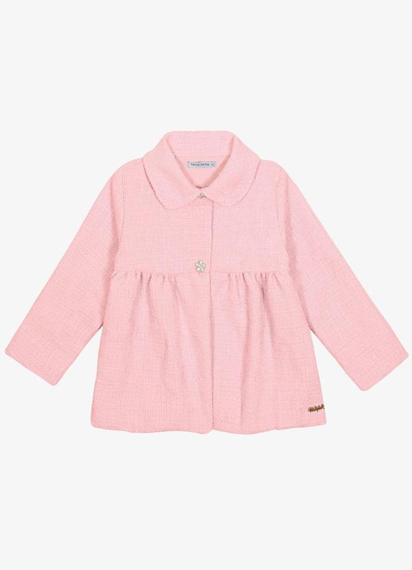 Casaco Feminino Tweed Rosa