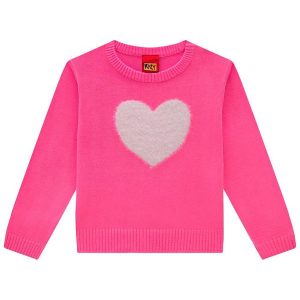 Casaco Infantil Menina Coração Rosa