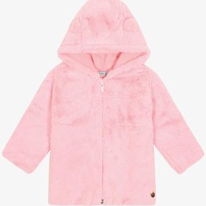 Casaco com Capuz Feminino Rosa