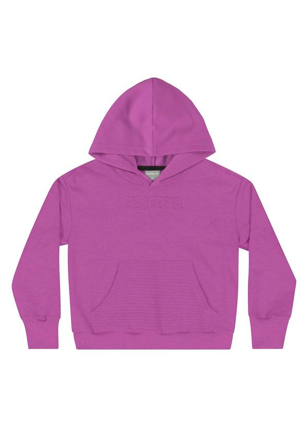 Casaco com Capuz Infantil Unissex Roxo